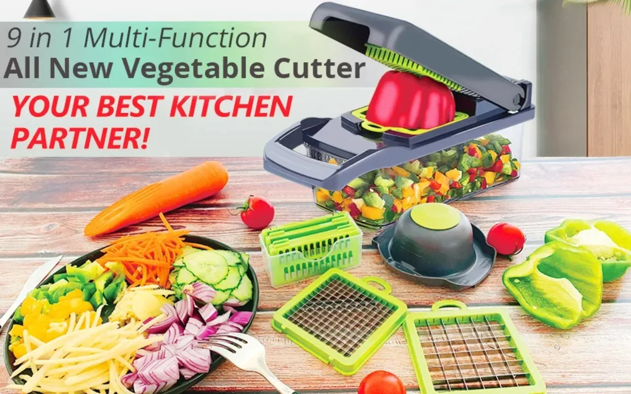 

Vegetable Cutter 8 In 1 6 Dicing Blades Slicer Shredder Fruit Peeler Potato Cheese Drain Grater Chopper Kitchen Accessories Tool