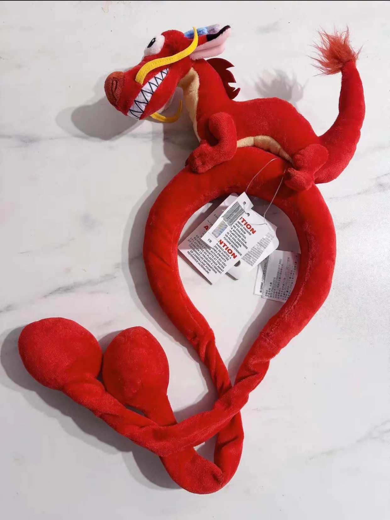 

Disney Authentic 2024 Lunar New Year Mulan Mushu Dragon Ear Headband Disneyland