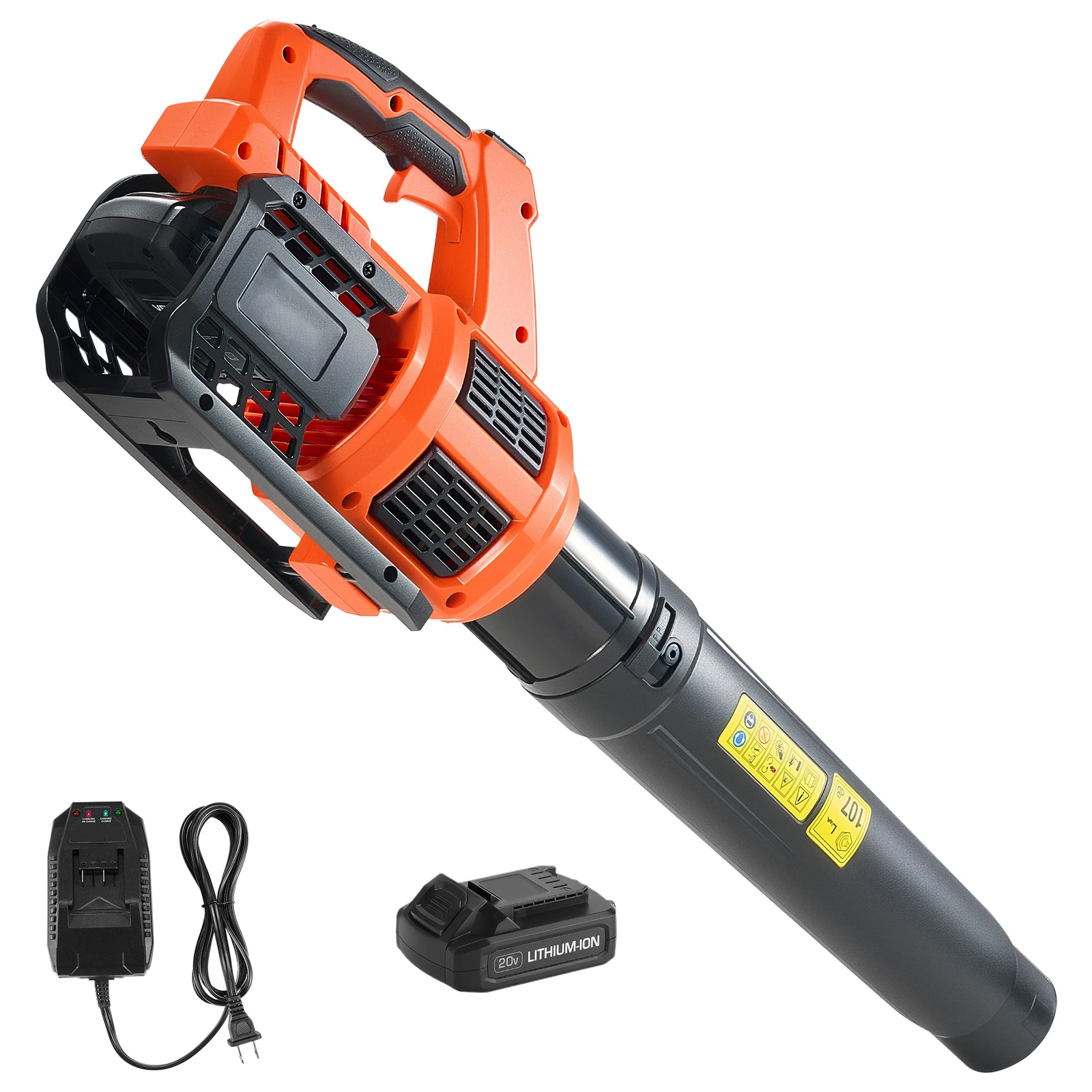 

SucceBuy Cordless Leaf Blower Powerful Electric Leaf Blower w/ Battery Fast Charging& Quiet Operation 2 Speed Control for Leaves