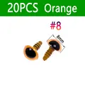 20pcs Orange Size 8