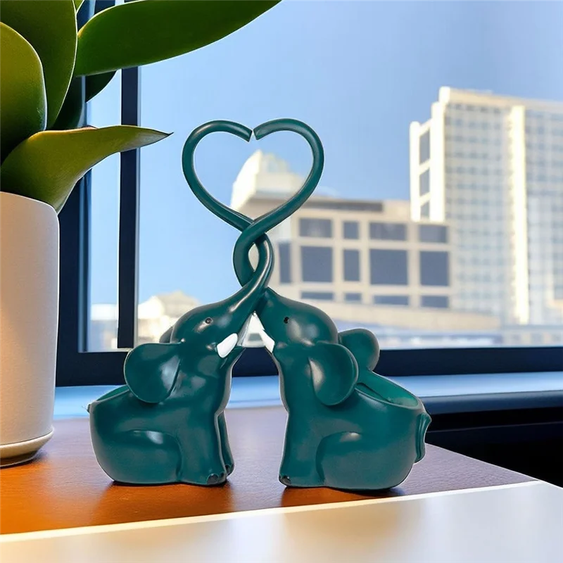 

ABFS Home Garden Elephant Succulent Planter Pot Home Couple Elephant Ornament Cartoon Couple Elephant Succulent Planters C Durab