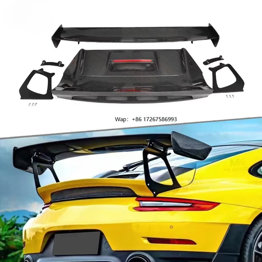 

Высококачественный карбоновый задний спойлер в стиле GT2 для Porsche 911 991 Carrera 2012-2018, аксессуар для автомобиля