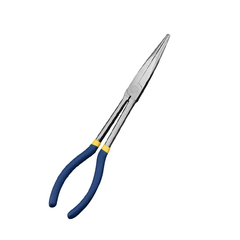 11 بوصة متعددة الأغراض كماشة بأنف طويل مستقيم إبرة زردية طويلة الفكين 0/25/45/90 درجة منحني شقة الفم كماشة O على شكل كماشة #5