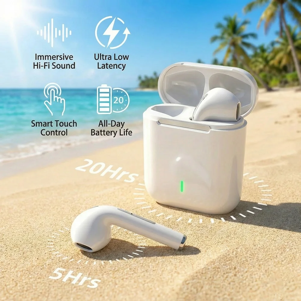 J18 True Беспроводные наушники с шумоподавлением HiFI стерео игры с микрофоном Водонепроницаемая гарнитура-вкладыши TWS J18 True Беспроводные наушники с шумоподавлением HiFI стерео игры с микрофоном Водонепроницаемая гарнитура-вкладыши TWS