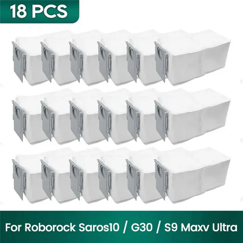 

A69X-For Roborock Saros10/G30/S9 Maxv Ultra: 18 сменных пылесборников для пылесосов