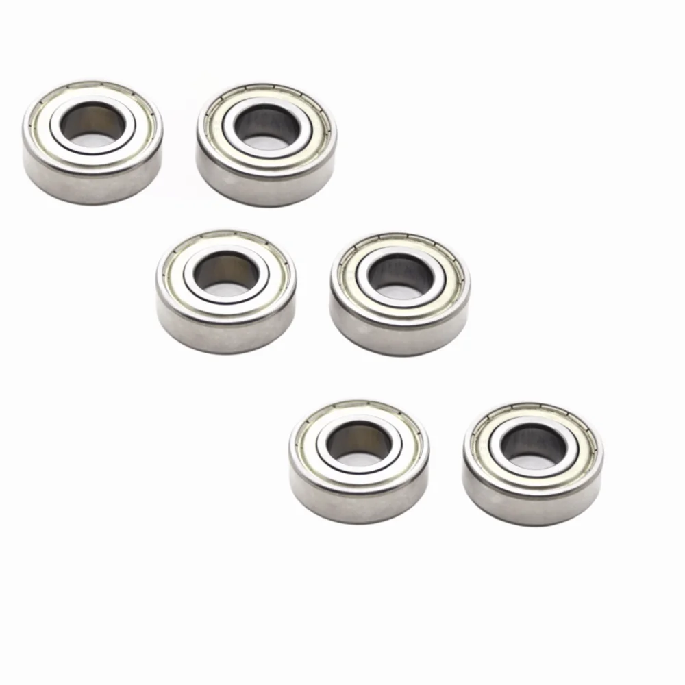 6pcs 6202ZZ Deep Groove Ball Bearings 15 x 35 x 11mm Double Shielded Bearings Dual Metal Seal Bearings For Industrial Use