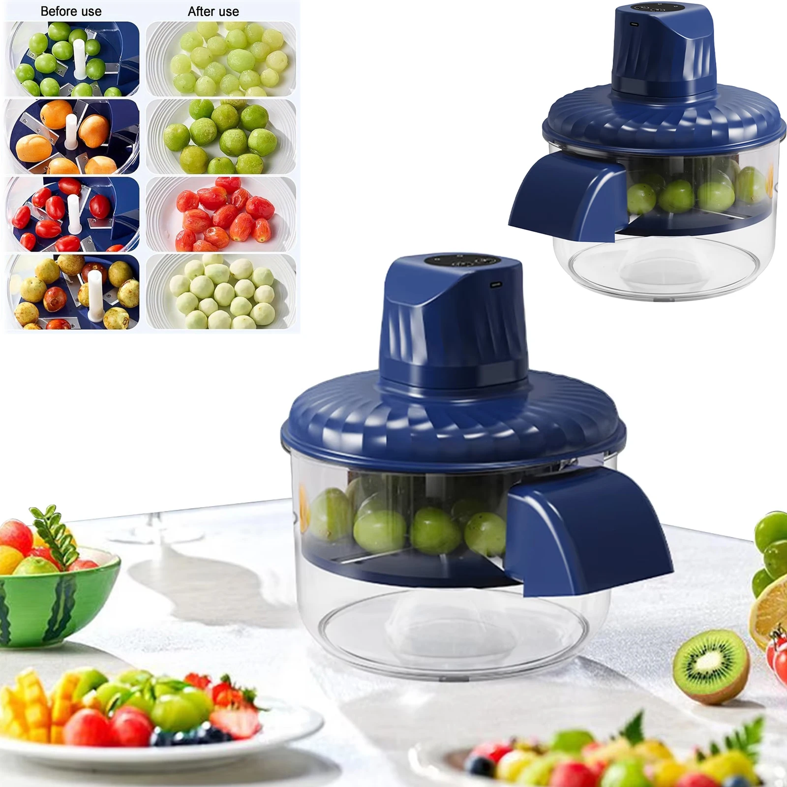 

Automatic Electric Grape Peeler Machine - Hands-Free Skin Remover for Berries Fruits, Fruit Prep Tool, Effortless Peeling