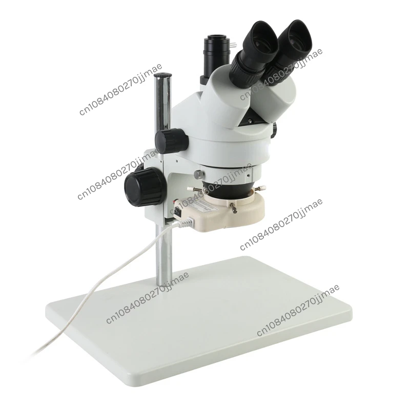 7-45 Times Continuous Zoom Trinocular Stereo Microscope Metal Bracket 56 Lamp Beads Ring Light Source