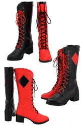 Disguise Quinzel Cosplay Role Play Shoes Boots 2024 Movie Super Villain Costume Accessories Women Fancy Dress Up Party Footwear