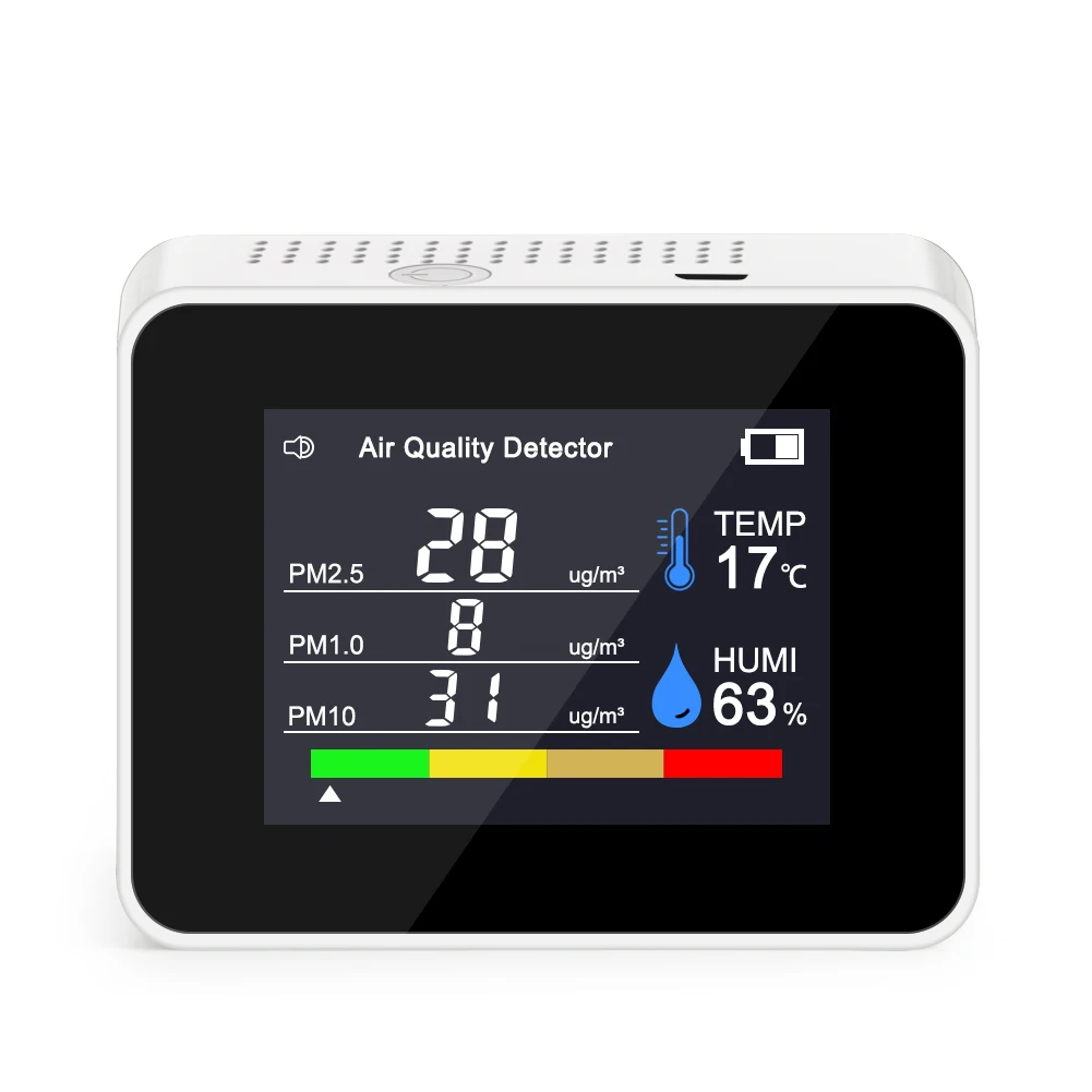 

High Quality Digital LCD 8 IN 1 Carbon Dioxide ,PM2.5 , PM1.0 ,PM10, TVOC HCHO Gas Quality Sensor Detector Air Quality