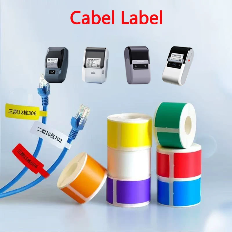 Niimbot M2/M3/B32/Z401 Cable Label Printing Paper Communication Network Wire Classification Self-adhesive Heat Transfer Label