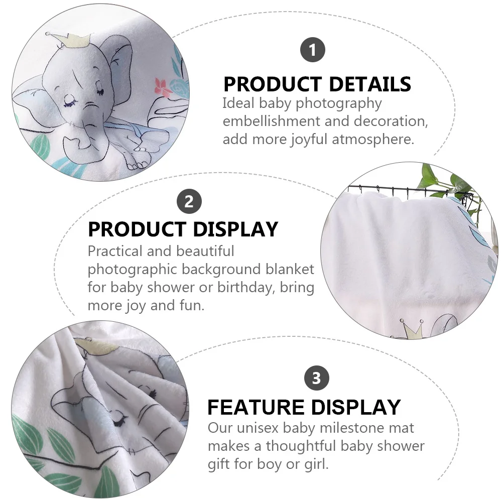

Baby Blanket Featuring Weeks Months 1 to 12 Numbers Newborn Infant Photo Background Blanket