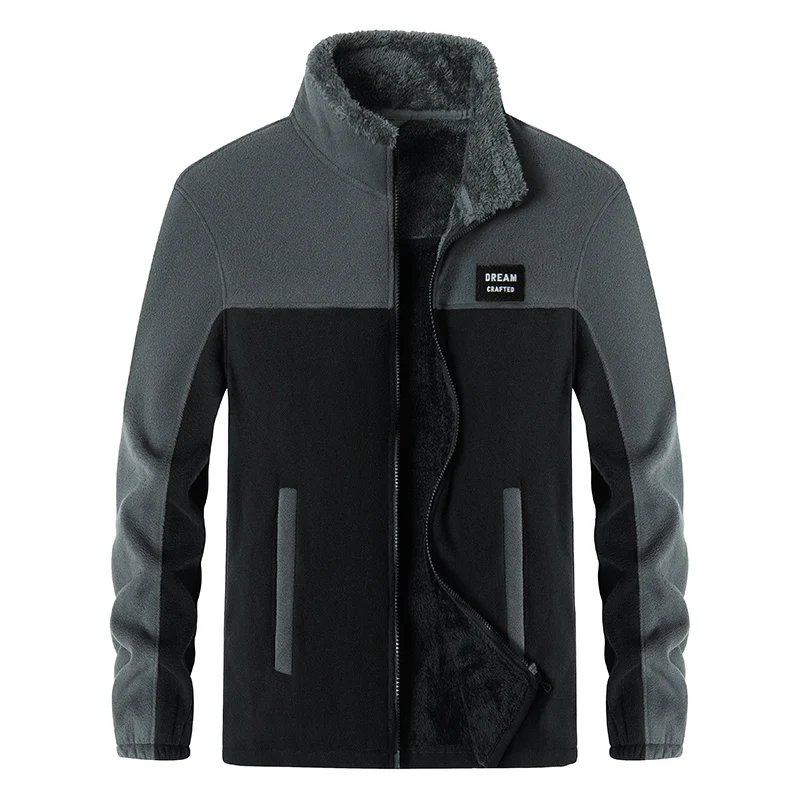 

Oversized Men Cardigan Sweatshirts Male Zip Up Solid Color Long Sleeve Slim Lamb Cashmere Coat Male Long Sleeve Sweatshirts