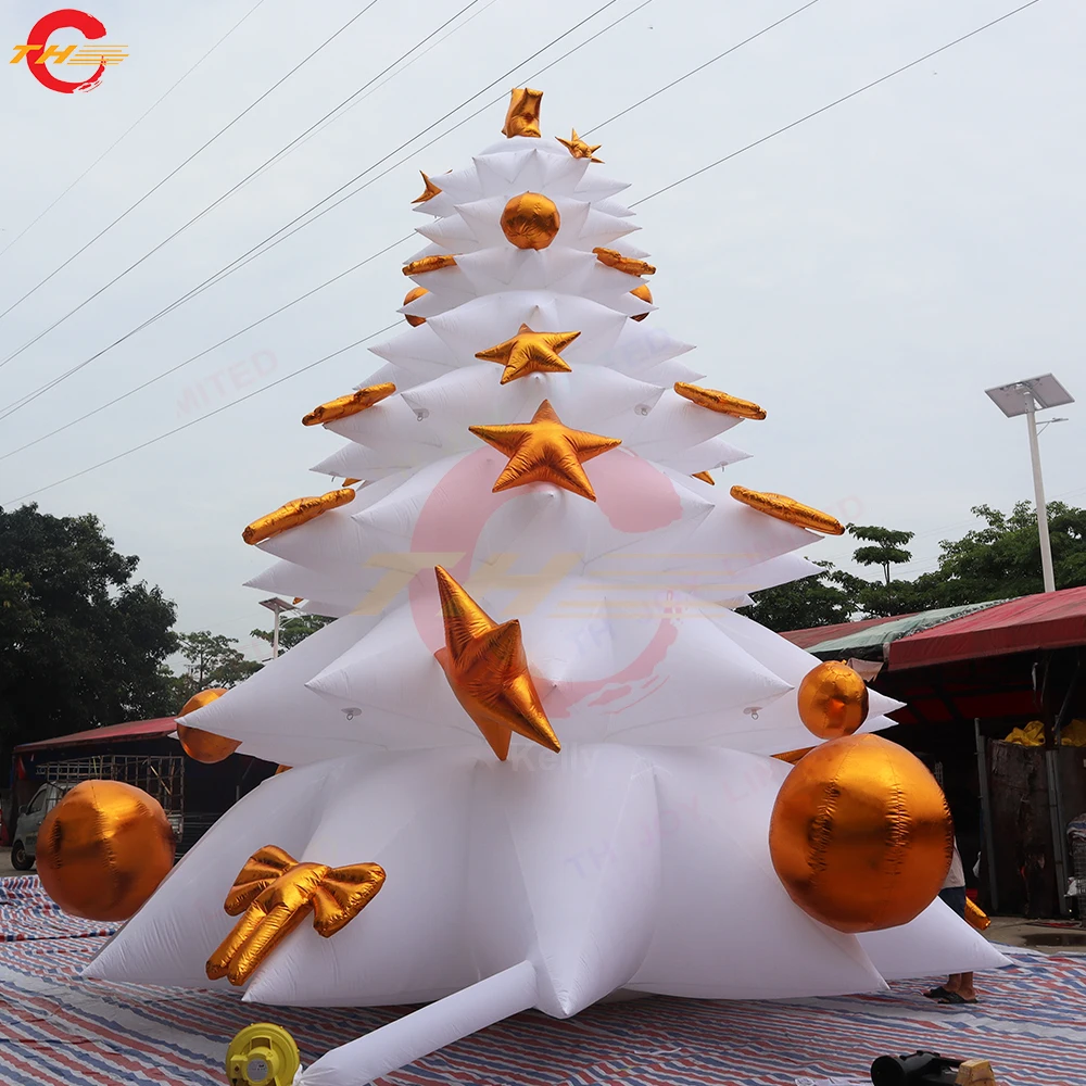 

USA Local Stock!! 6m 8m Giant Inflatable Christmas Tree for Advertising White Inflatable Xmas Yard Decoration