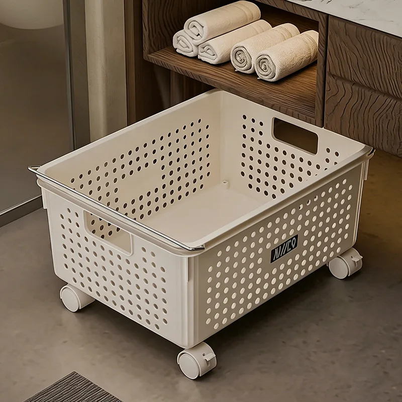 Dirty  Under Bathroom Cabinet Household Bathing Dirty Basket Dirty Clothes Storage  Cart Laundry Basket Socks Shelf