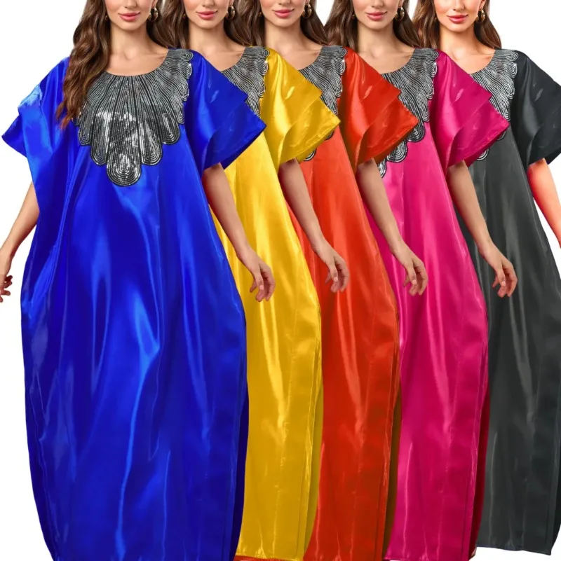 

2026 African Dresses for Women Traditional Africa Clothing Dashiki Ankara Outfits Gown Abayas Robe Muslim Kaftan Maxi Long Dress