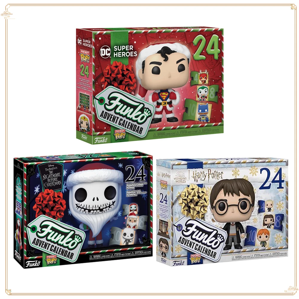 FUNKO Pocket The Nightmare Before Christmas Классическая слепая коробка Игрушечные фигурки Рождественский подарок Коллекция Модель ручной работы Календарь Книга