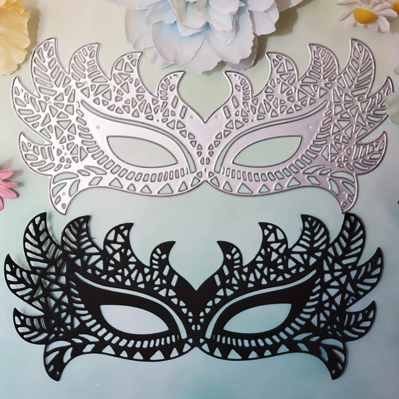 Máscara de bola de natal corte de metal dados diy scrapbooking gravação perfurador estêncil artesanato decoração faca molde