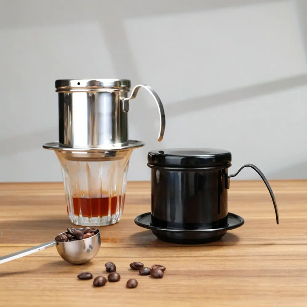Vietnamese Style Coffee Filter Maker 304 Stainless Steel Manual Drip Brewer Compact Hand Pour Over Pot For Coffee Brewing
