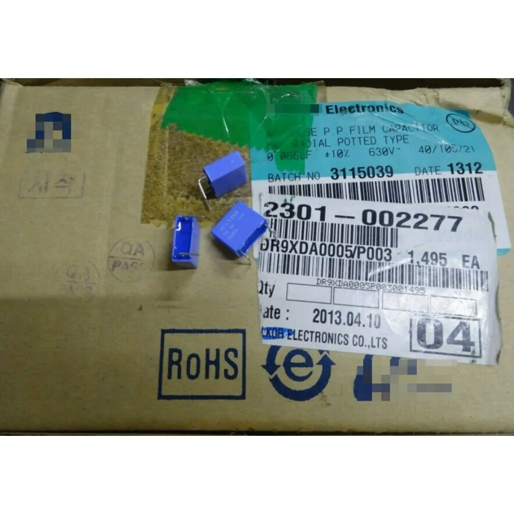 

10PCS MKP372 0.068uf/630v 68nf 683 New 10mm Film Capacitor