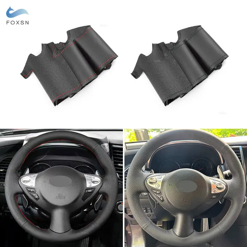 

Car Interior Steering Wheel Cover Perforated Leather Trim For Infiniti FX FX35 FX37 FX50 2009 2010 2011 2012 2013 QX70 2014-2019