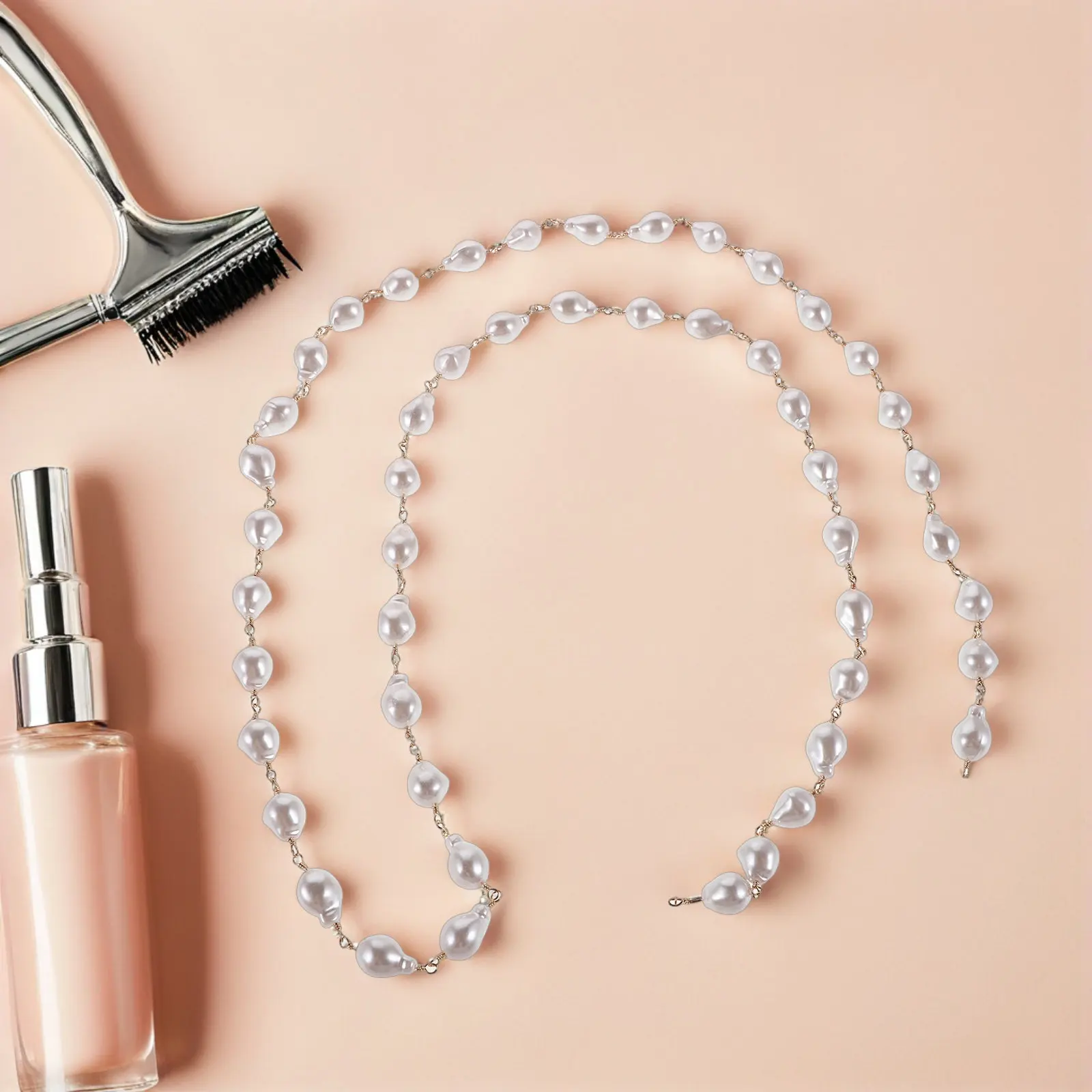 Pearl Garland Chain for Necklace Making Jewelry Crafting DIY Projects String of Pearls Pearl Strands for Wedding Decor Clothing