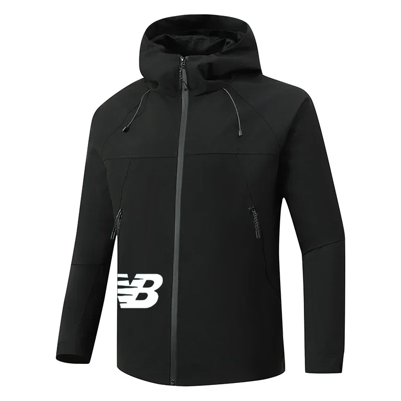 

Men's Spring and Autumn New Lightweight Hooded Jacket, Zipper Windproof and Waterproof Mountaineering Suit, Fitness Sweatshirt