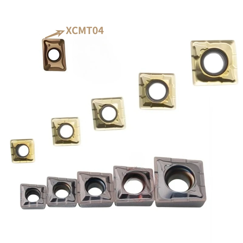 

10Pcs U drill carbide insert XCMT040104 QCMT05 QCMT06 QCMT07 QCMT08 QCMT10 TCAP/SF CNC multifunctional drill bit special insert