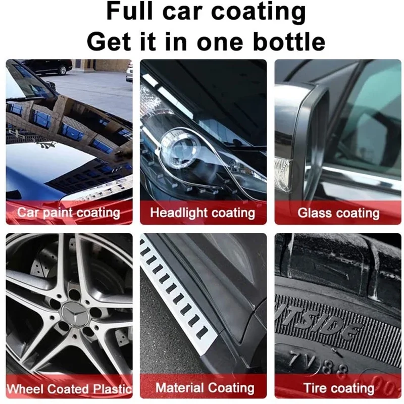 Car Nano Ceramic Coating Spray Liquid Crystal Wax Polishing Paint High Protection Hydrophobic Coat Scratch Repair Car Detailing