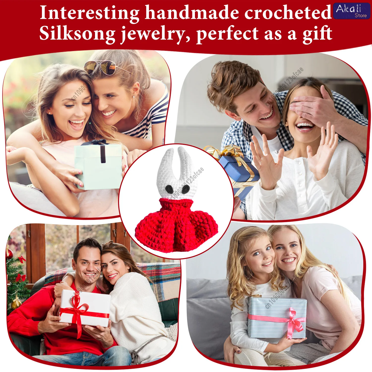 Gantungan Kunci Hollow Knight 2 Hornet Buatan Tangan, Aksesoris Tas Rajut Lucu, Liontin Jubah Merah, Hadiah untuk Gamer, Aksesoris Anime, Dekorasi Lucu