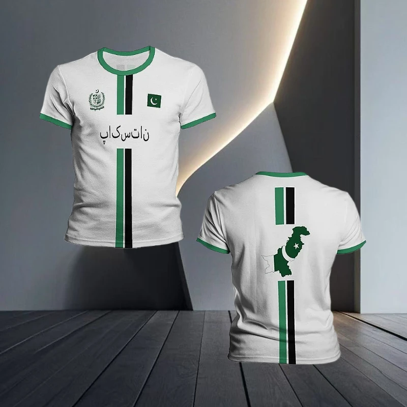 2025, neues pakistanisches Fußballtrikot, Sport-T-Shirt, übergroßes Oberteil, lässiges grafisches T-Shirt für Männer und Frauen
