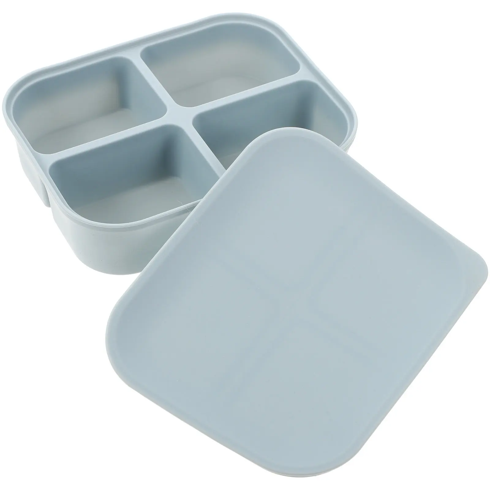 Silicone Freezer Food Container Multi-Grid Toddler Snack Box Baby Food Storage Organized Fridge Meal Prep Reusable