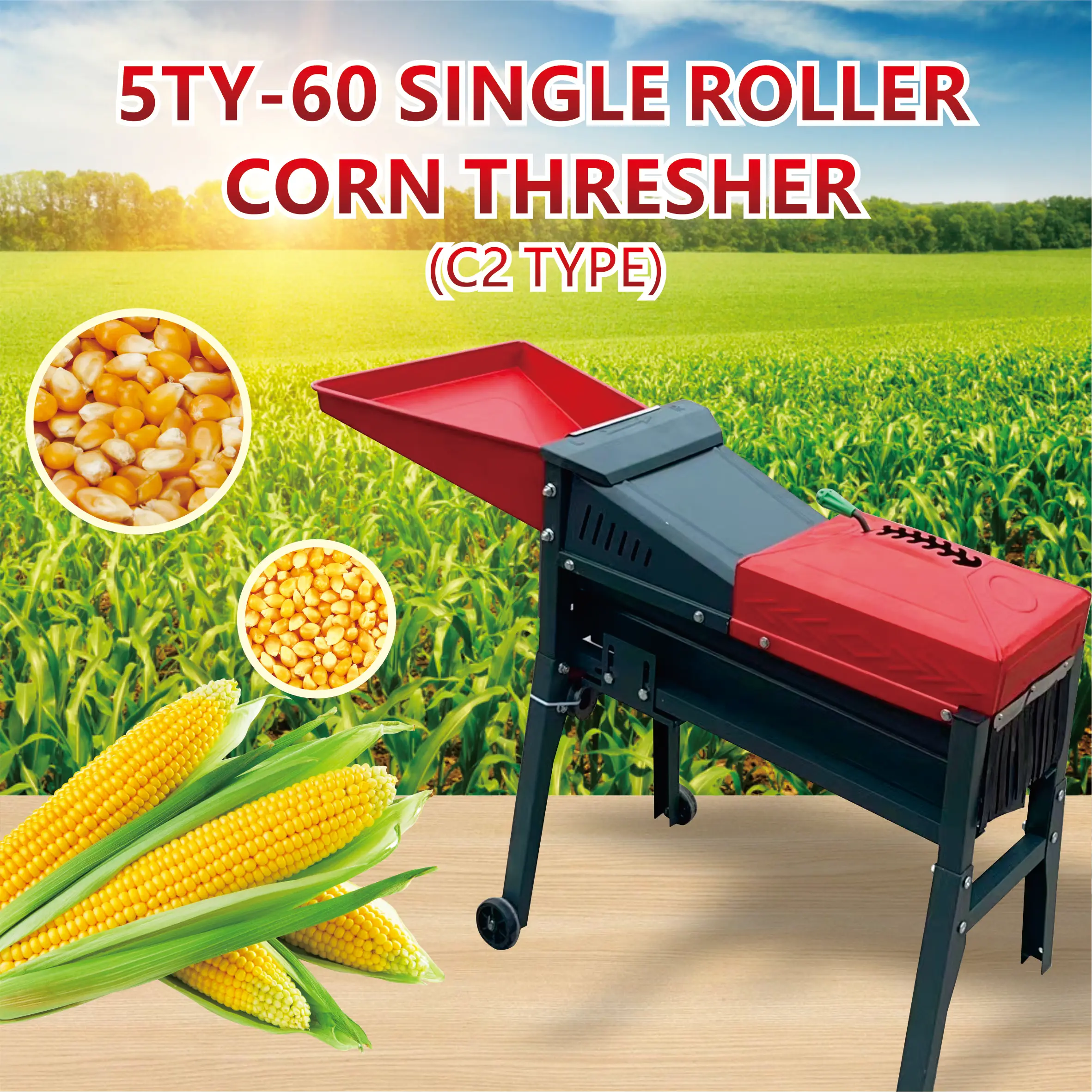 Fabriekslevering Maïs Maïsschiller Sheller Dorsmachine Landbouwmachine