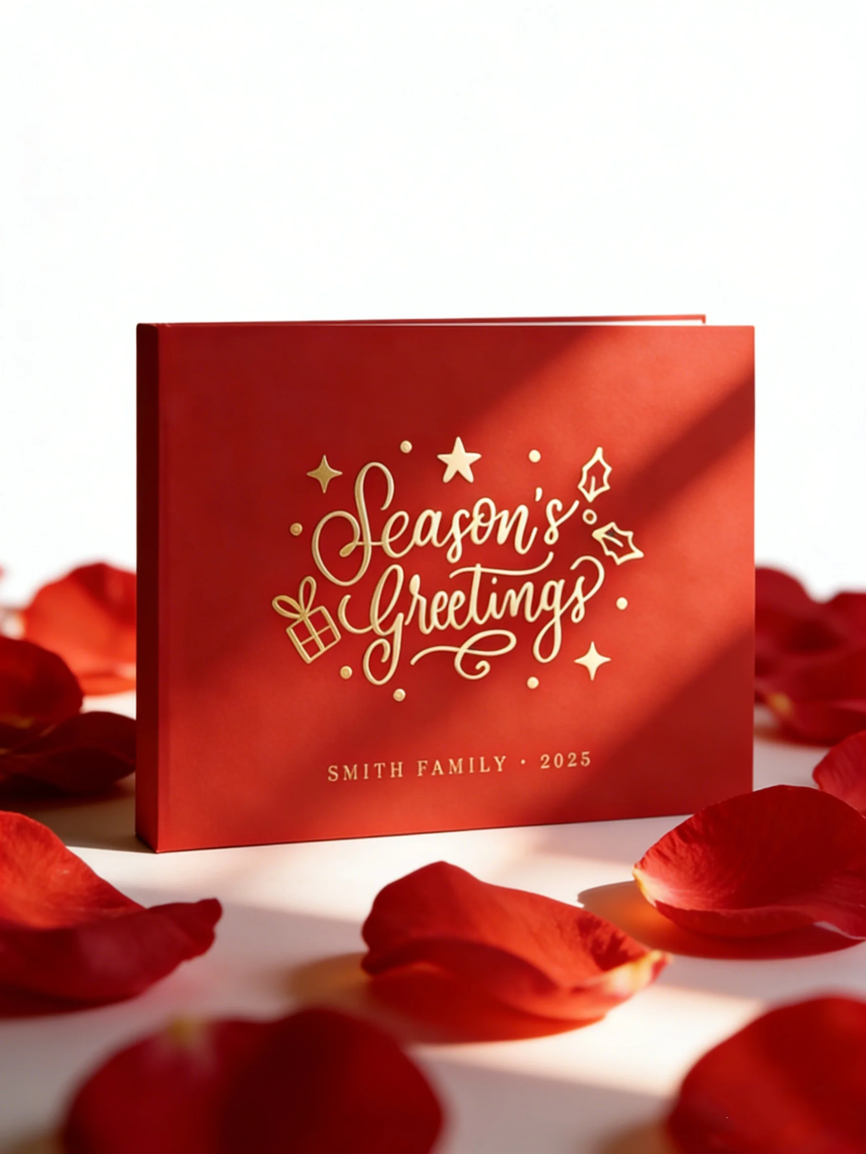 

Custom Family Holiday Guestbook | Red Christmas Card Album | Personalized Christmas Memories Keepsake
