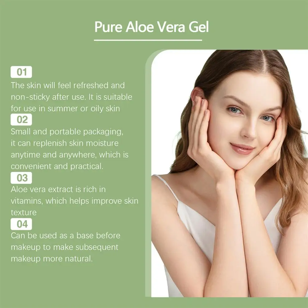 Crema facial de hidratación profunda, tratamiento para el acné, elimina cicatrices, Vera, Gel para quemaduras solares, cuidado de la piel después de la hidratación, 60g de Aloe S S1S7