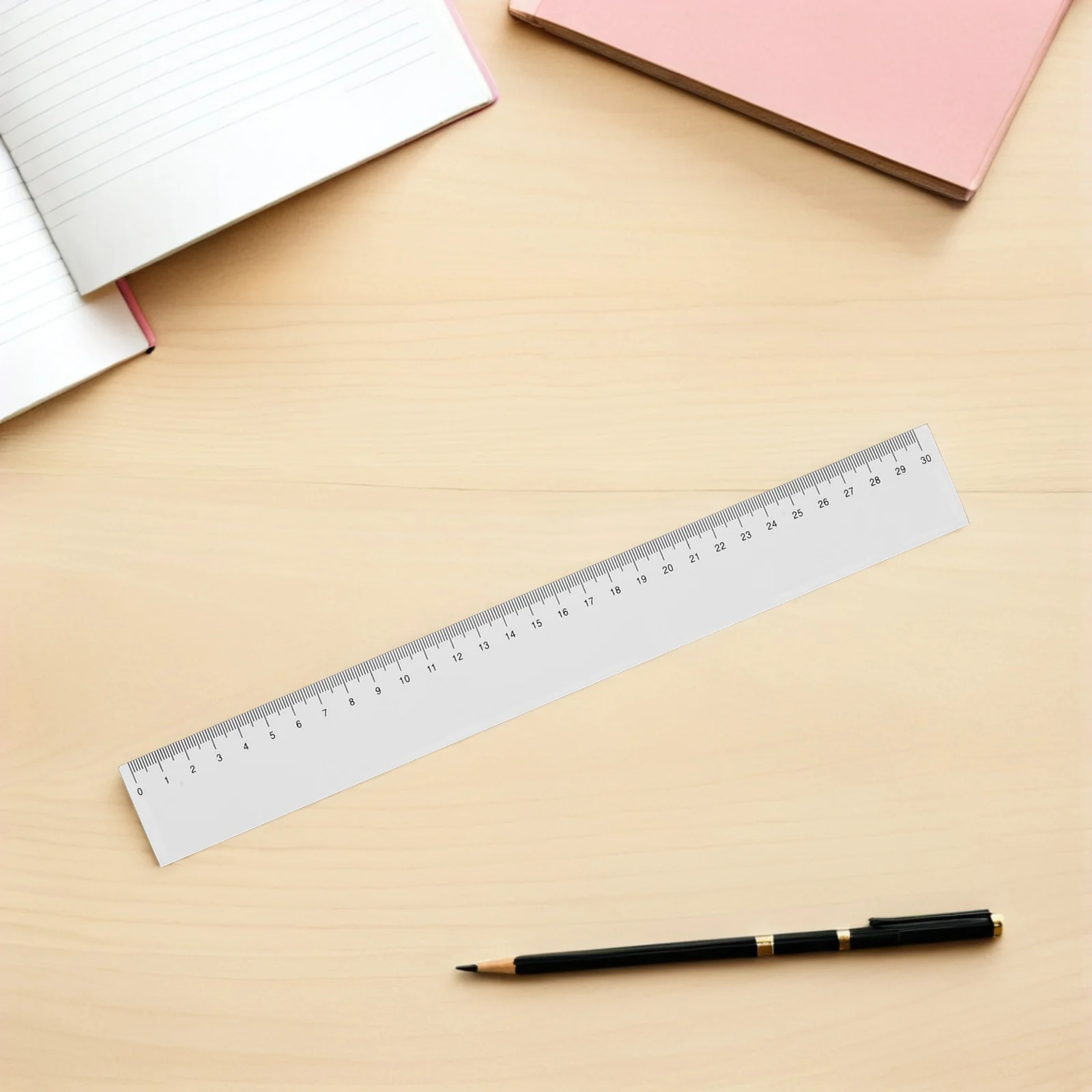 10pcs Plastic Straight Ruler Lightweight Transparent Measuring Tool For Math Geometry Drafting School Office Use Mini Ruler Set