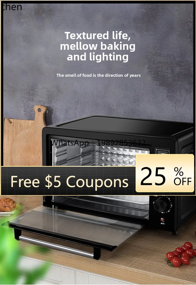 

ZZ LXC electric oven household small baker multi-function 48-liter large-capacity automatic oven