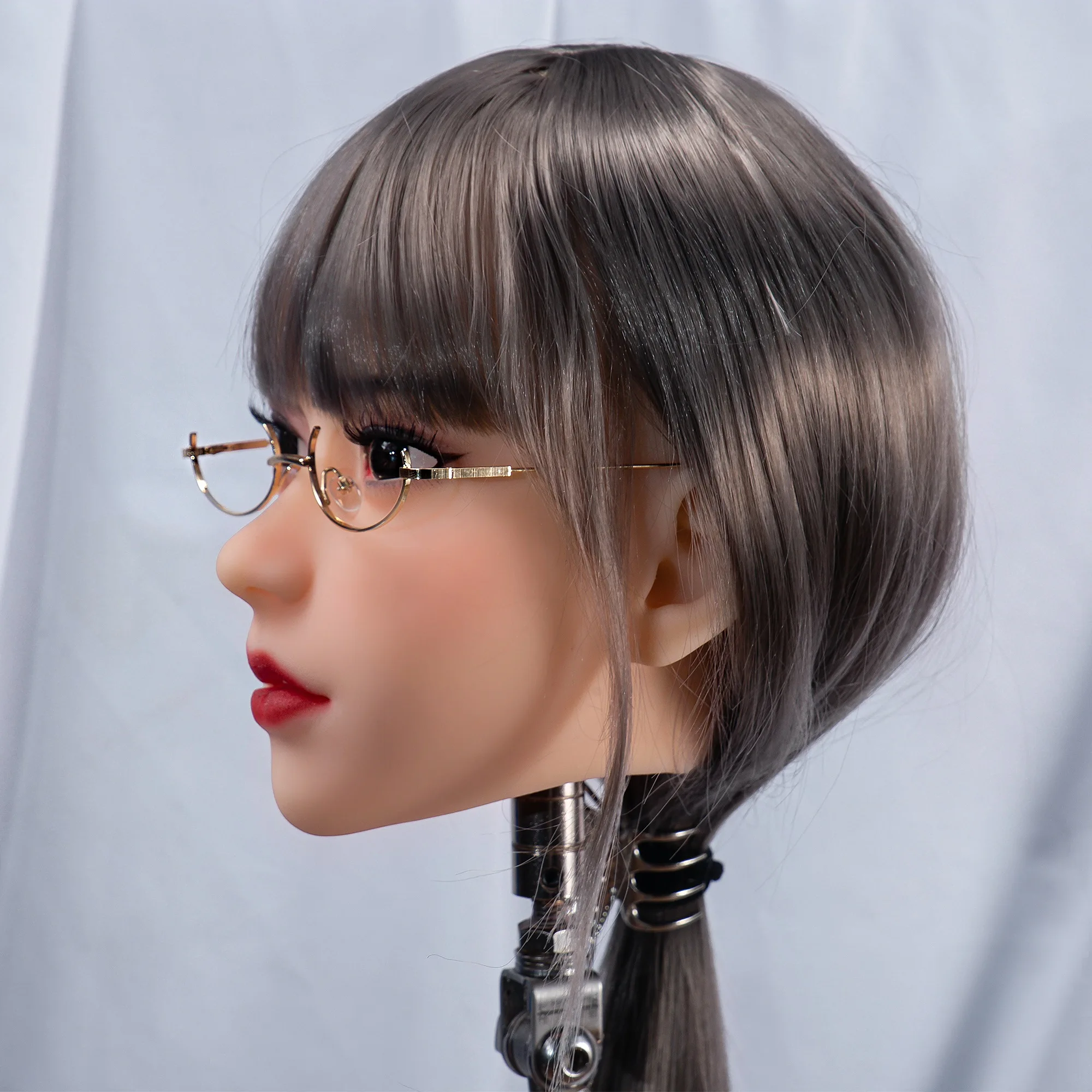 TPE Solid Beauty Model Head, Makeup Practice, Beauty and Hairdressing, Novice Practice, No Glasses, No Bracket