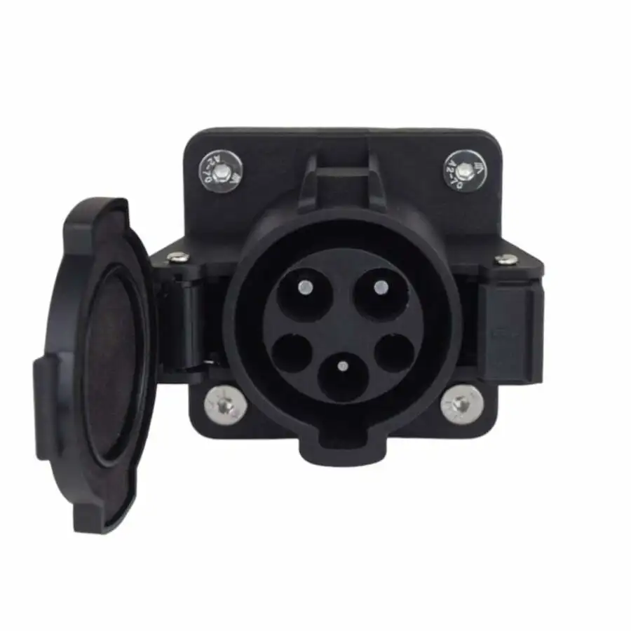 Conector tipo 1 SAE J1772 EV, enchufe para vehículo eléctrico, cargador de coche, entrada de CA, enchufe de carga EV 50A con Cable de 1 metro EVSE