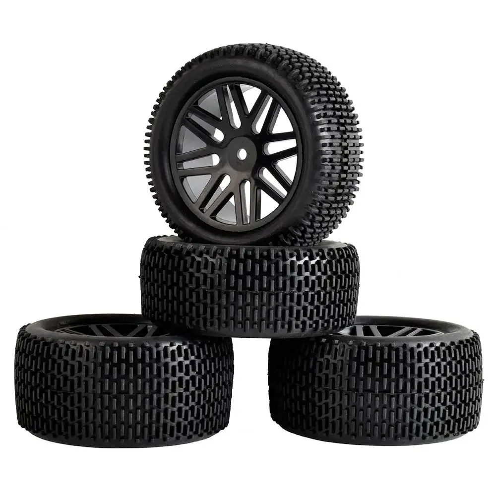 RC 66046-66056 Rubber Tires & Plastic WheeI 2 Front 2 Behind For HSP 1:10 Buggy