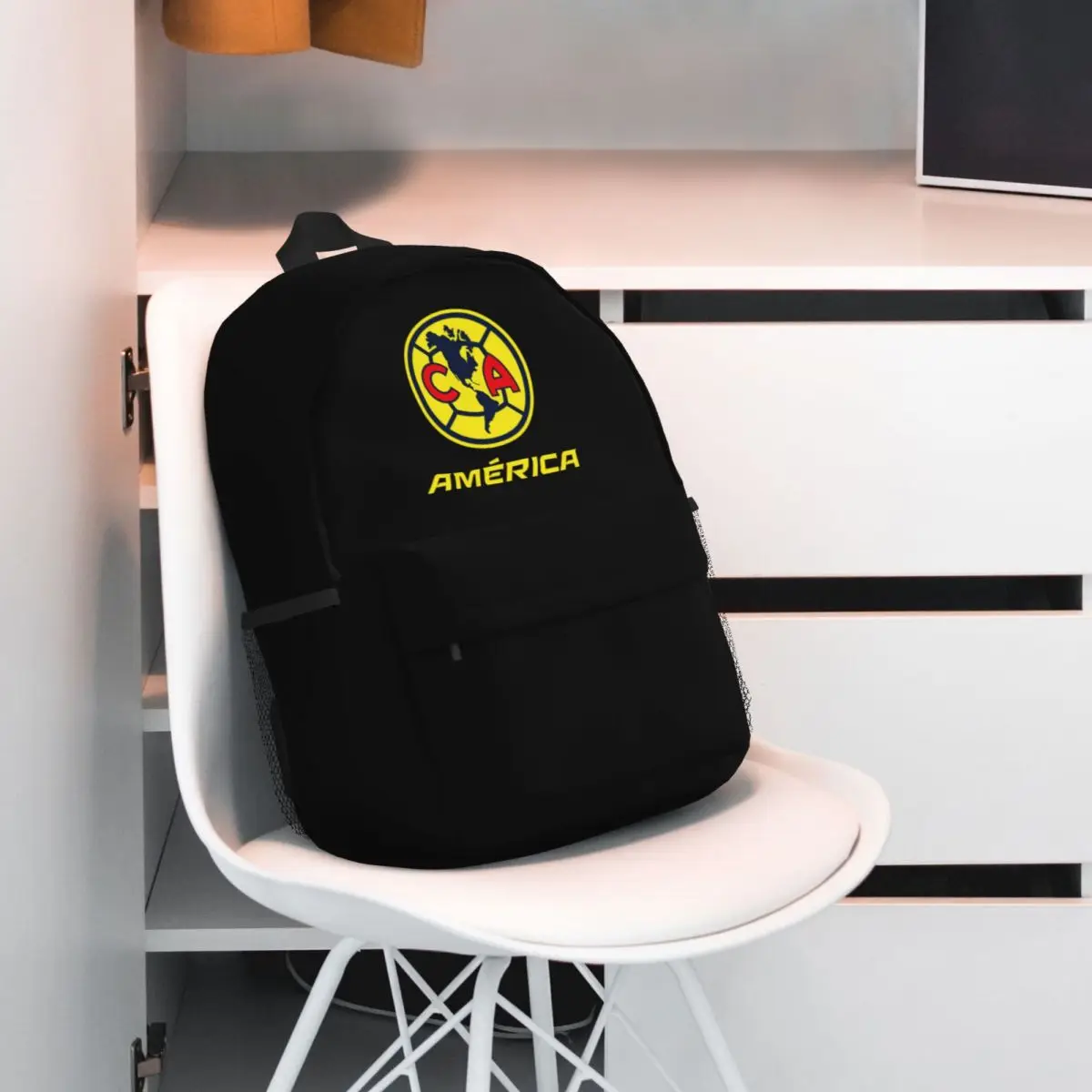 Club America Casual Backpack Simple Storage Bag Back to School Office Supplies Cute Stationery