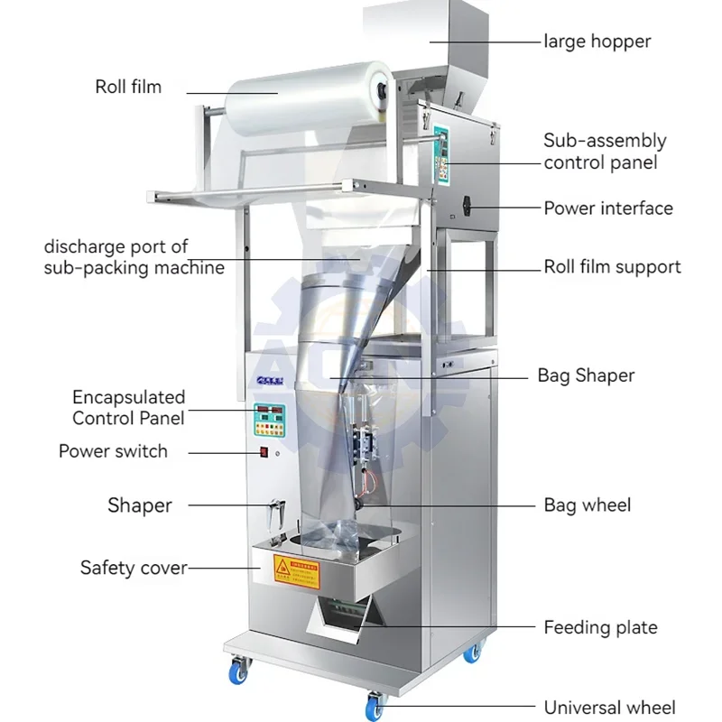 Multi-function Vertical Food Snacks Nut Potato Chips Packing Packaging Machine