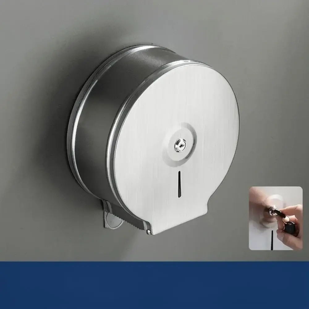 Wall Mounted Stainless Steel Tissue Dispenser Waterproof Paper Towel Holder Jumbo Roll Container For Home Restroom