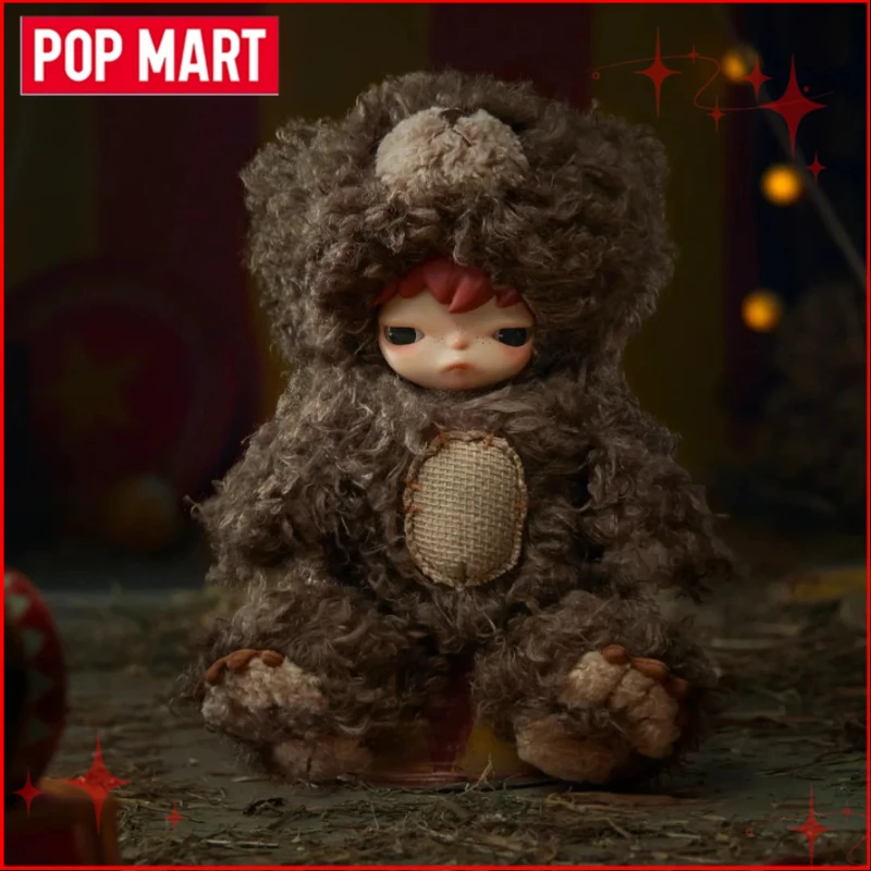 

Подлинная POP MART Hirono Bear, мягкая плюшевая кукла, фигурка ручной работы, подарок для детей и взрослых