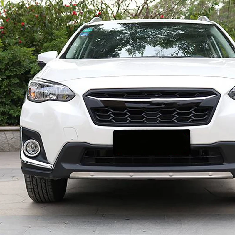 For Subaru Crosstrek XV 2018 2019 ABS Chrome Car Front Fog Light Eyelid Strips Fog Lamp Eyebrow Cover Trim Accessories