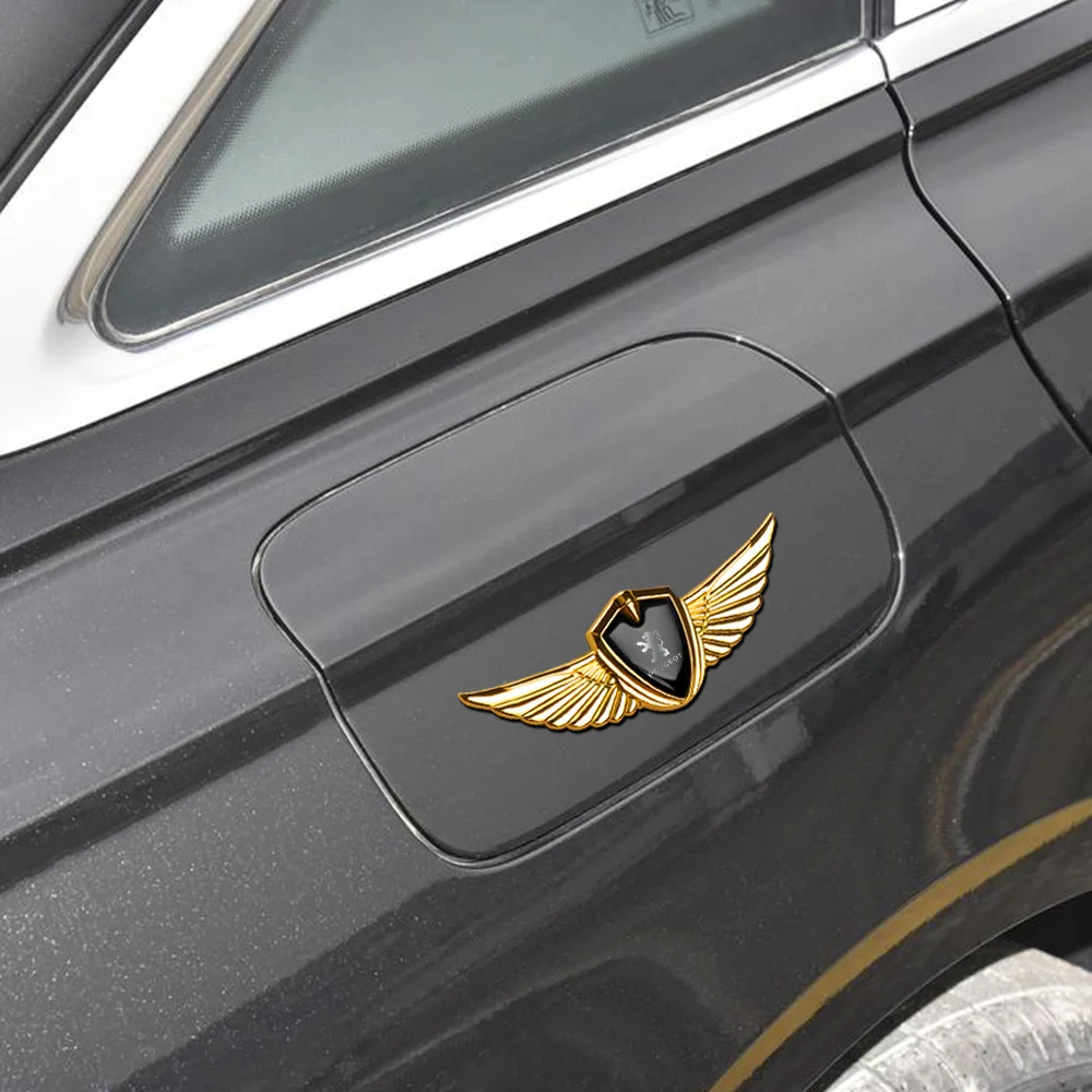 3D Metal Wings Stickers Trunk Side Window Body Car Badges Decals For Peugeot 3008 5008 208 407 406 4008 206 308 307 301 207 2008