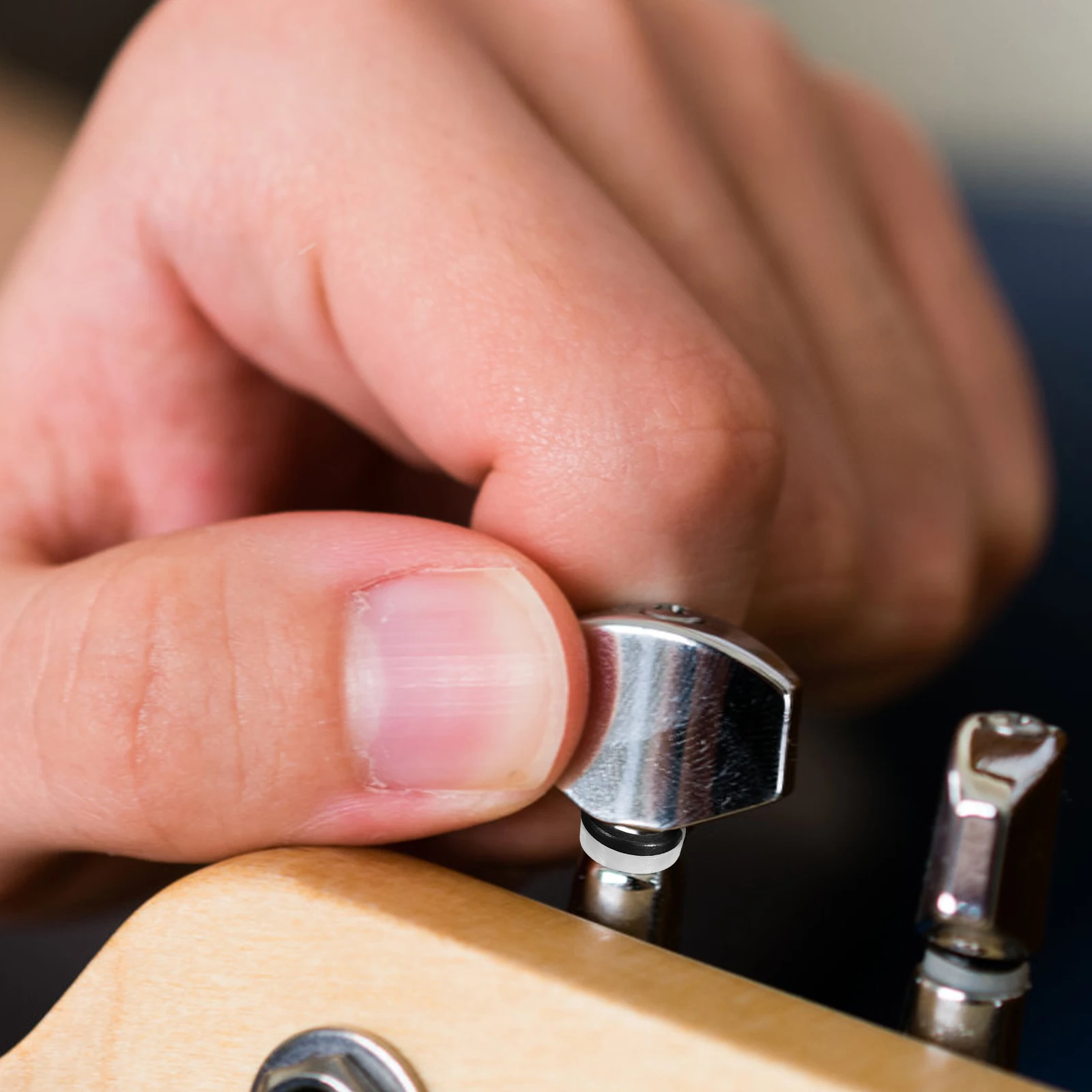 ปะเก็นจูนเนอร์เครื่องปรับโทนเสียงกีตาร์ปะเก็นจูนเนอร์พลาสติกอุปกรณ์เสริมสำหรับกีตาร์จูนเนอร์โลหะเครื่องจูนกีต้าร์