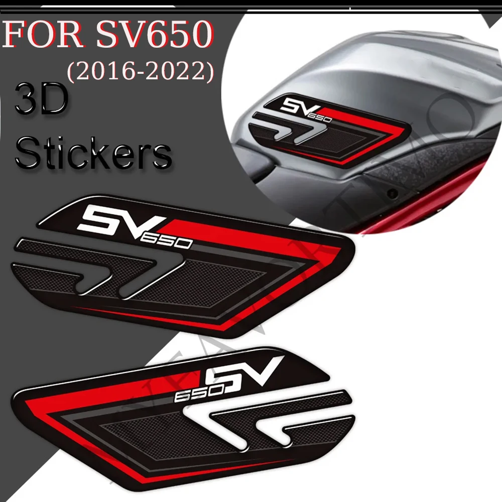 For Suzuki SV650 SV650S SV650X SV 650 S X A Tank Pad Protector Decal tankpad Stickers Decoration Gas Fuel Oil 2016 - 2022