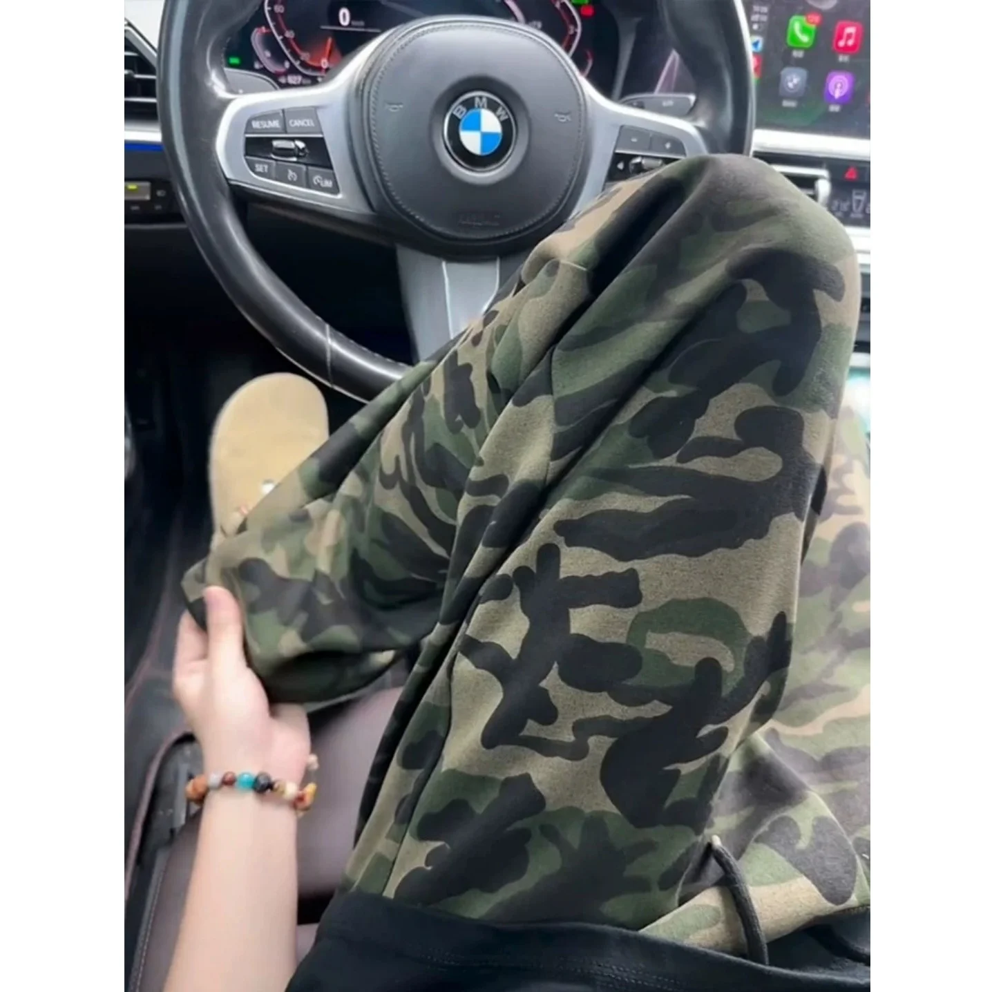 

Men's Loose Fit Camouflage Straight Leg Pants Autumn Winter plus Size 250 Pou American Sle Spor Casual Trousers