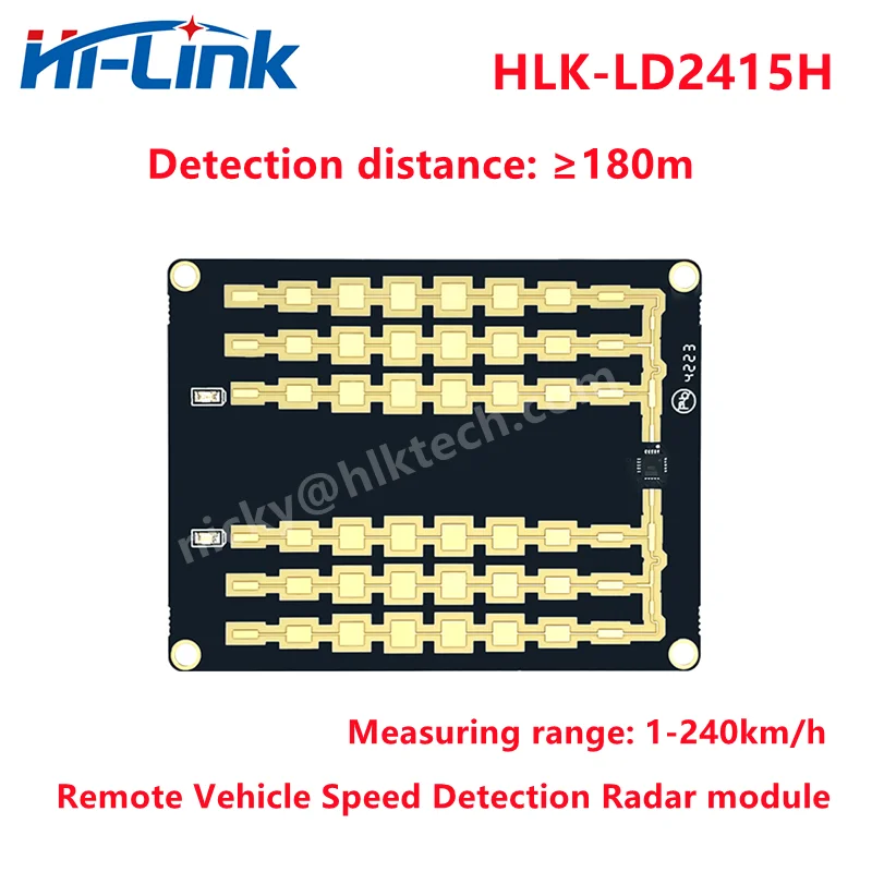 Hi-Link New Super accurate 24G MMWave Vehicle Speed detect Radar Module HLK-LD2415H Long Range Speed Sensor Serial Communication